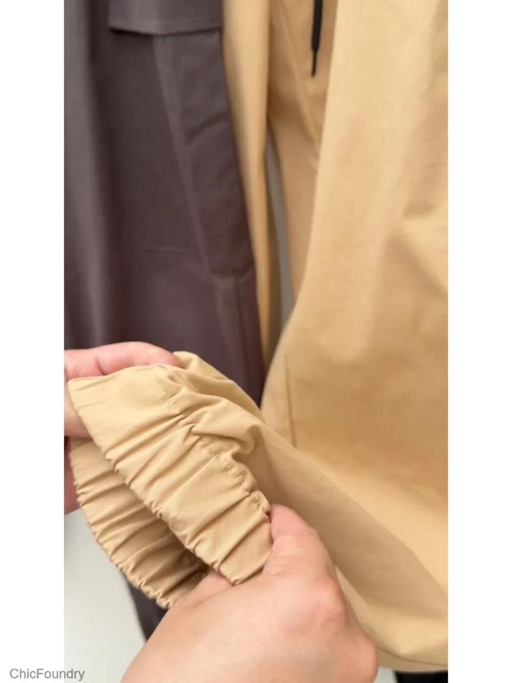 Men's Cargo Pants Drawstring Elastic Waist Joggers Stretch Outdoor Track Pants